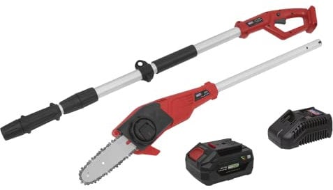 Sealey 20V 4Ah SV20 Series Telescopic Cordless 20cm Chainsaw Kit CP20VTP02
