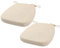 Orumrud 40x38x33CM(3CM Dicke) Stuhlkissen, Gartenstuhl Sitzkissen, Esszimmerstuhl Sitzkissen, waschbar, mit Reißverschluss, Riemen, rutschfestes Sitzkissen für Gartenstuhl (Beige Weiß 2 Stück)