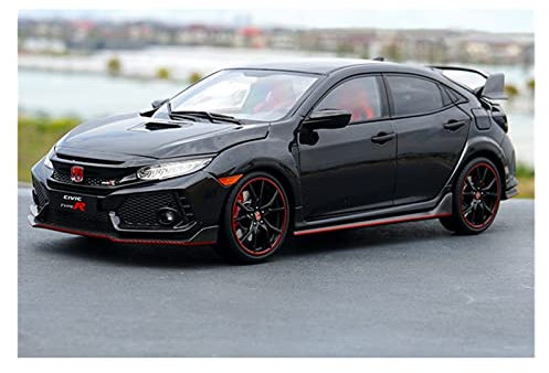 ZHONGNAN 1/18 Für 2017 Honda Civic Type R FK8 Luxus-Automodell Aus Metalldruckguss, Exquisite Handwerkskunst (Color : Black)
