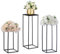Nuptio Black Vase Plant Stand - 3 Pcs Tall Flower Vases for Wedding Birthday Party Centrepieces - Metal Column Display Table Rack Indoor Corner Flower Stand for Home Living Room Decor(40cm/60cm/80cm)