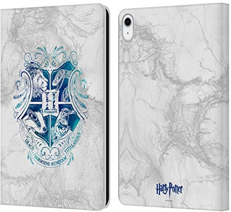 Head Case Designs Officially Licensed Harry Potter Hogwarts Aguamenti Deathly Hallows IX Leather Wallet Case Compatible With Apple iPad 10.9 2022/2025