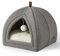 Bedsure Cat Cave Bed Igloo - Cat Tent Bed House with Removable Washable Cushion Pillow Foldable Portable Pet Bed,Grey, 40x40x40cm