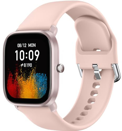 Higgs Silicone Cinturino Compatibile con Amazfit Bip 3/3pro/Bip U pro/Bip S/Bip S Lite/Bip Lite, 20mm Sportivo Cinturini per Amazfit GTS 2 Mini/GTS 3 42mm,Braccialetto per Amazfit GTS 4 mini Rosa