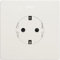 SIMON - KIT Enchufe de Empotrar Clean Schuko, Serie 270, 250V, 16 A, Enchufe de Pared Plano y Fino, Apto para Interiores, Fácil de Instalar, Incluye Marco, Tapa y Mecanismo, Color Blanco