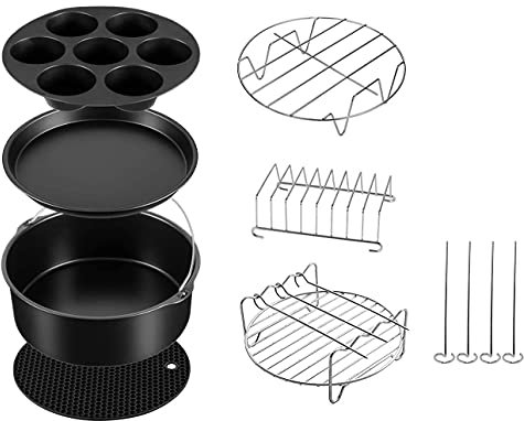 Droagoct 7 Set Pressure Cooker, Steamer & Air Fryer Bakeware Accessories Compatible for Ninja Foodi 5&6.5&8 Qt OP101,OP301,OP302