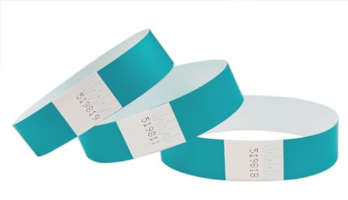 CINTAPUNTO - Einlassbändchen Papier - Eintrittsbänder 100 Stück - Einlassbänder - Festival Armbänder - Party Bändchen Einlass Eintritt - eintrittsbändchen - Bänder Club - wristband - Aqua