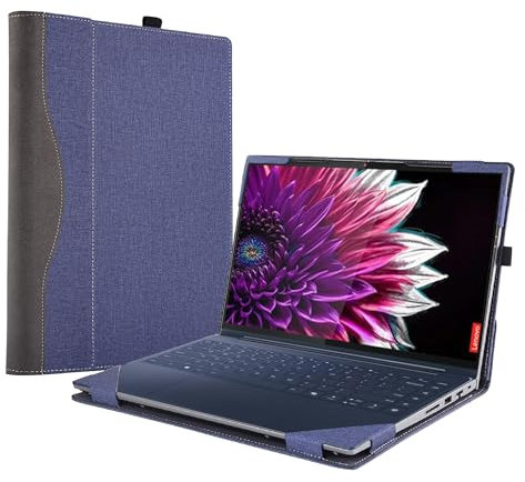 Laptop Case Cover for Lenovo Yoga 9i 2-in-1 14 Gen 9 & Yoga 9 2-in-1 14IMH9 [Not Other Models] Notebook Sleeve Computer Bag Protective PU Shell Accessories with Heat Dissipation Hole (Blue)