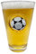 solo-pro master your game Football Pint Beer Glass Embedded Mini Football Gift for Him Her