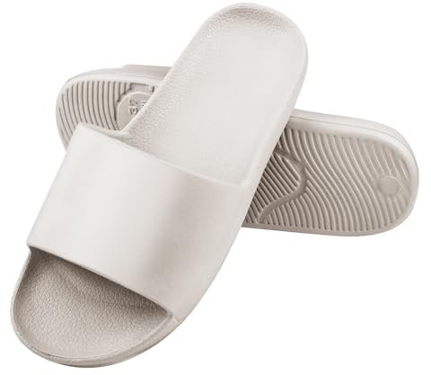 AUFIKR Slide Sandal for Women Men,Shower Slippers Slide Sandals Open Toe Bathroom Beach Indoor House Shoe