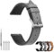 TODYSTRAP Cinturino Orologio Pelle 20mm, Cinturini Orologio Uomo Grigio, Cinturini per Orologi di Ricambio, Cinturino Smartwatch con Fibbia in Acciaio Inossidabile, 18mm 20mm 22mm 24mm