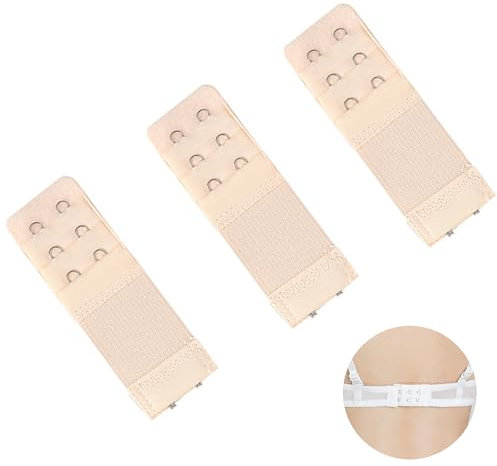 YUGUOLAN 3 Stücke BH Verlängerung 2 Haken, BH Verlängerung, BH Verschluss Verlängerung, BH - Verlängerung, Bequem Und Dehnbar, Set Geeignet Gewichtszunahme-Schwangerschaft-Stillzeit (Hautfarbe)