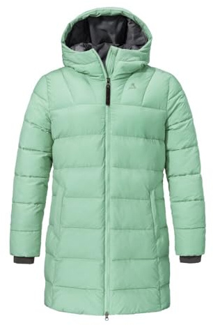 Schöffel Damen Ins Parka Style Boslix WMS, wärmende Winterjacke mit synthetischer Daune, wind- und wasserabweisende Funktionsjacke mit gefütterter Kapuze