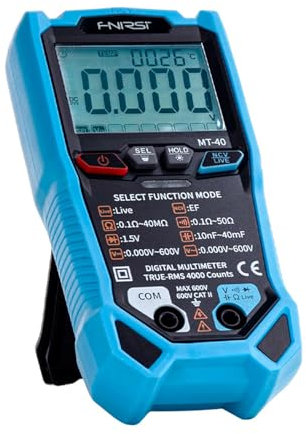 DewinLVD Multimètre intelligent avec Auto-ranging RMS vrai, Multimètre Numérique qui Mesure la Tension, Capacité, Résistance, Diode, Température, Fréquence, NCV et Test on-off