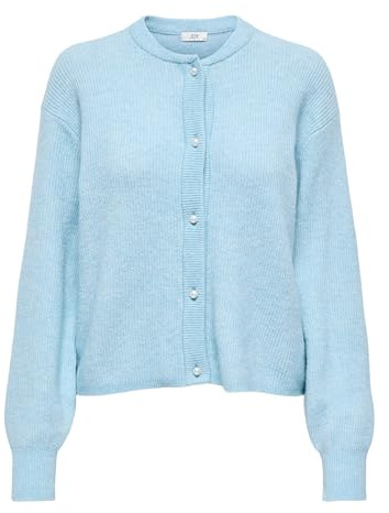 JDY Damen Jdylumi Life L/S Button Cardiga KNT Noos, Aquamarine, S