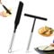 Crepes Distributor, 2 Pieces Crepes Spatula, Stainless Steel Dough Distributor for Crepes, Hanging Crepe Distributor and Pancake Turner, Crepes Maker Accessories for Pancakes, Kitchen, Baking