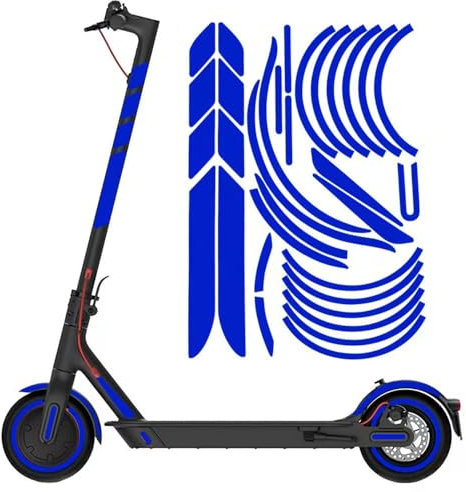 Gleamydot Adesivi Monopattino Elettrico, Adesivo Riflettente per XiaoMi Scooter Mi Mijia M365/M365 PRO 2/1S Essential Accessori (blu)