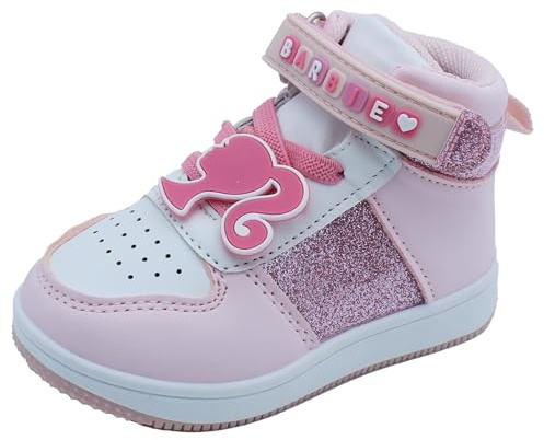 Barbie Baskets hautes pour fille, Barbie Avec paillettes roses, 12.0 cm