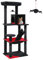 PAWZ Road Cat Tree for Indoor Cats with Metal Frame Big Hammock, Cat Tower for Indoor Cats with 2 Door Condo House, 56.3=143cm Multi-Level Activity Center with Scratching Posts and Top Perch, Black
