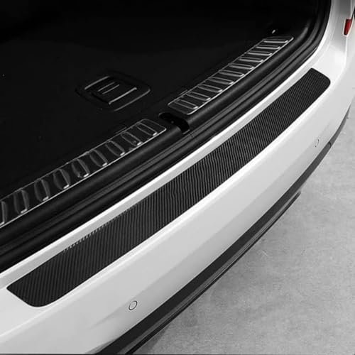 Auto Kohlefaser Heckstoßstangenschutz für Audi A6 Avant (Kombi) C6 4F BJ 2005-2008, Kohlefaser Auto Ladekantenschutz Folie Stoßstangenschutz Kratzschutz(104x9)
