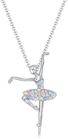 HABNI 1 Pezzi Pendente Collana Con Ciondolo A Forma Di Ballerina, Regalo Per Bambini,Ragazza, Ideale Come Regalo Per La Prima Comunione