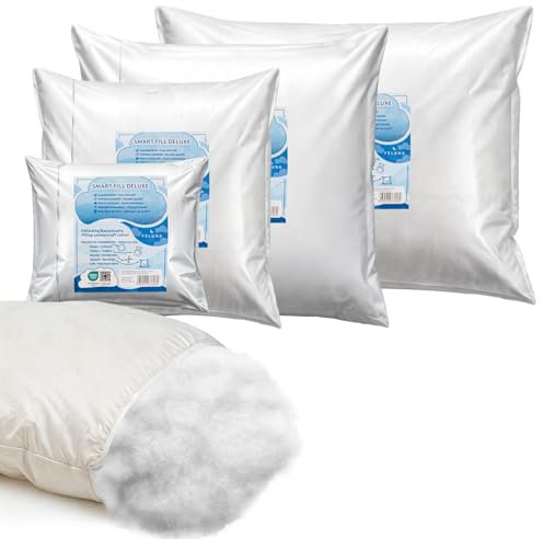 Füllwatte für Kissen; Flauschiges Polyester Füllmaterial Stopfmaterial; Kissenfüllung Stofftier- & Bastelwatte; Öko-Tex Zertifiziert (0,25 Kg.)