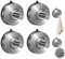 Diesisa 4Pcs Suction Cup Hooks - 304 Stainless Steel Shower Hook- No Drill - Bathroom - Reusable Towel Suction - Self Adhesive Coat Hook for Bathroom Bedroom - Silver