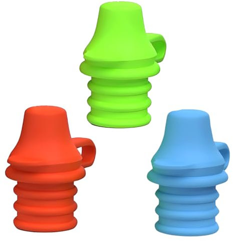 GNHG Silikon Flasche Aufsatz Adapter 3 Stück Trinkaufsatz Ersatz Ausgießer Wasserflasche Aufsatz BPA-frei Auslaufsicher Babyflasche Kinderflasche Trinkflasche Kleinkinder Erwachsene mam