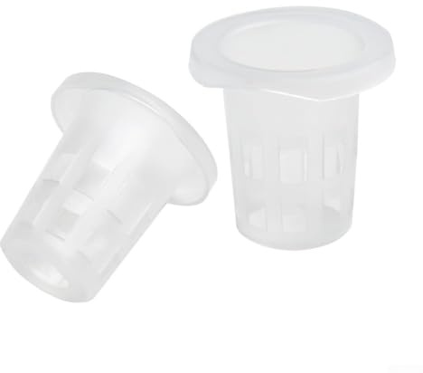 Yuanpgky Lot de 100 filets de légumes pour culture hydroponique et aquaponique, pots en maille fendue de 35 mm, système de culture sans sol compatible avec l'aération des racines des plantes et