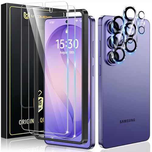 UniqueMe für Samsung Galaxy 26 Ultra für Panzerglas, 2 Stück Schutzglas und 2 Stück Kameraschutz, Bruchsichere Schutzfolie für Samsung Galaxy 26 Ultra, 9H-Härte Displayschutzfolie, HD-Klar
