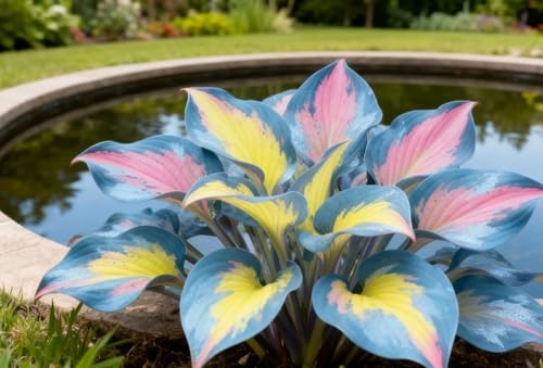 Hostas-Mehrjährig winterhart,Wunderschön,Pflegeleicht,Schnelles Wachstum-Seltene,mit Auffälligen Blüten.-10Funkien Wurzel-H