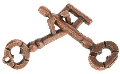 Metal Cast Puzzle Retro Vintage Lock Key IQ Mind Brain Teaser Adults Toys