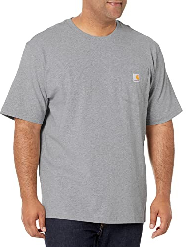 CarharttmensLoose Fit Heavyweight Short-Sleeve Pocket T-ShirtHeather Gray3X-Large