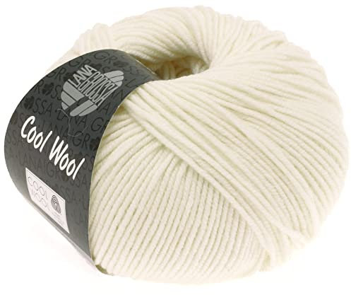 LANA GROSSA Cool Wool Uni | Extrafeine Merinowolle waschmaschinenfest und filzfrei | Handstrickgarn aus 100% Schurwolle (Merino extrafein) | 50g Wolle zum Stricken & Häkeln | 160m Garn FB 432