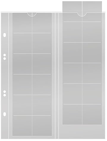 LINDNER Das Original Multi Collect Münzblätter für 24 Münzen bis 34 mm Durchmesser, Zwischenblätter schwarz, 5er-Packung