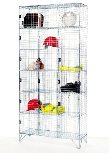 6 DoorTriple Wire Mesh Locker 457mm deep