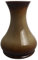 traditionelle Grabvase, D=20cm H=27.5cm, braun-geflammt, aus Steinzeug (hochwertige Keramik)