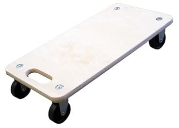 HSI Transportroller mit harten Rollen 600 x 300 mm - Rollbrett zum Transport von schweren Gegenständen bis zu 300 kg, Möbelroller mit Tragegriff