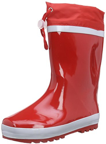 Playshoes Stivali Imbottiti In Gomma, Unisex - Bambini e ragazzi, Rosso, 34/35 EU