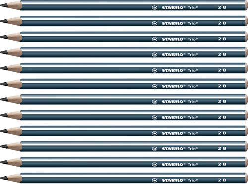 STABILO - Dreikant-Schulbleistift - Trio Bleistift in petrol - 12er Pack - Härtegrad 2B