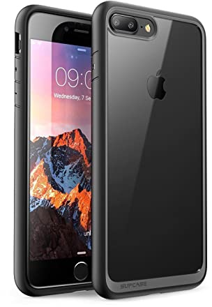 SupCase Unicorn Beetle Style Design for iPhone 8 Plus Case, Premium Hybrid Protective Clear Bumper Case [Scratch Resistant] for Apple iPhone 7 Plus 2016 / iPhone 8 Plus 2017 Release (Black)
