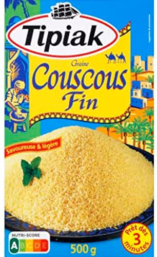 Tipiak Graine couscous fin, savoureuse et légère, prêt en 3 minutes - Le paquet de 500g