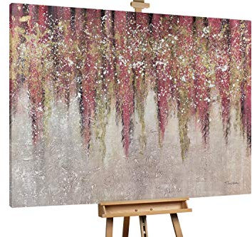 KunstLoft® XXL Gemälde 'Golden Mood' 200x150cm | original handgemalte Bilder | Abstrakt Beige Gold Braun | Leinwand-Bild Ölgemälde einteilig groß | Modernes Kunst Ölbild