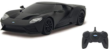JAMARA 405157 - Ford GT 1:24 schwarz matt 27MHz - RC Auto, offiziell lizenziert, ca 1 Std Fahren, 9 Km/h, perfekt nachgebildete Details, detaillierter Innenraum, hochwertige Verarbeitung