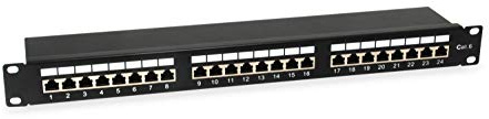 Equip Patchpanel 24x RJ45 Cat6 19 1HE schwarz