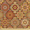 ABAKUHAUS marokkanisch Stoff als Meterware, Blumenmotive Ottoman, Qualitäts Stoff Polster für Wohnaccessoires, 10M (148x1000cm), Orange Gelb Braun