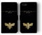 Tirita Personalised Initials Custom Wallet Leather Flip Phone Case Compatible with iPhone 6 & 6s PRINTED GLITTER, NOT REAL GLITTER Honey Bees Gold Sequin Effect