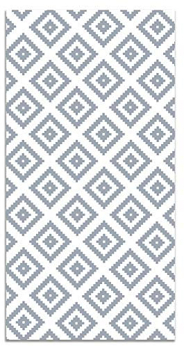 Panorama Vinylteppich - Modell Blau Quadrate 80x250 cm - Verschiedene Größen - Deko Küche, Läufer und Outdoor