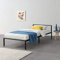 [en.casa] Bett Imatra Metallbett 90 x 200 cm Einzelbet Bettgestell aus Metall Betten Bettrahmen Stahl Schwarz