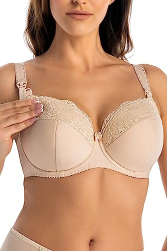 Teyli Damen Still BH - BH Bügel Grosse Grössen Umstandskleidung mit Spitze - Still BHS Große Brüste - Damen-BHS Stillen - Frauen Bra