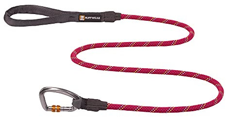 RUFFWEAR Knot-a-Leash, reflektierende Hundeleine aus Seil mit Karabinerhaken, Länge: 1,5 m, Stärke: 11 mm, Hibiscus Pink